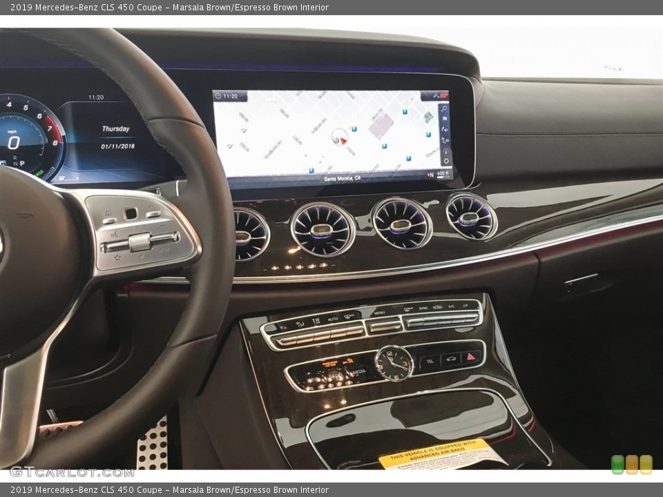 Marsala Brown/Espresso Brown Interior Navigation for the 2019 Mercedes-Benz CLS 450 Coupe #130238779