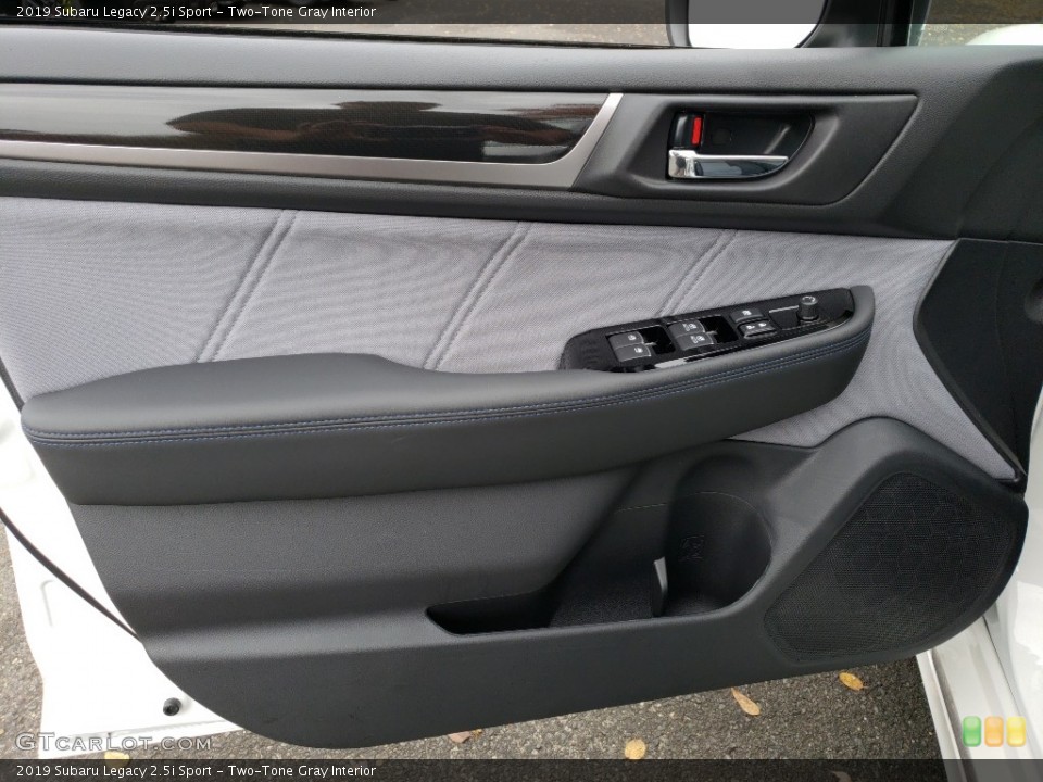 Two-Tone Gray Interior Door Panel for the 2019 Subaru Legacy 2.5i Sport #130243517