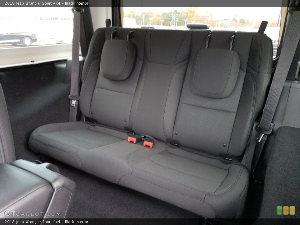 Black Interior Rear Seat for the 2018 Jeep Wrangler Sport 4x4 #130244717