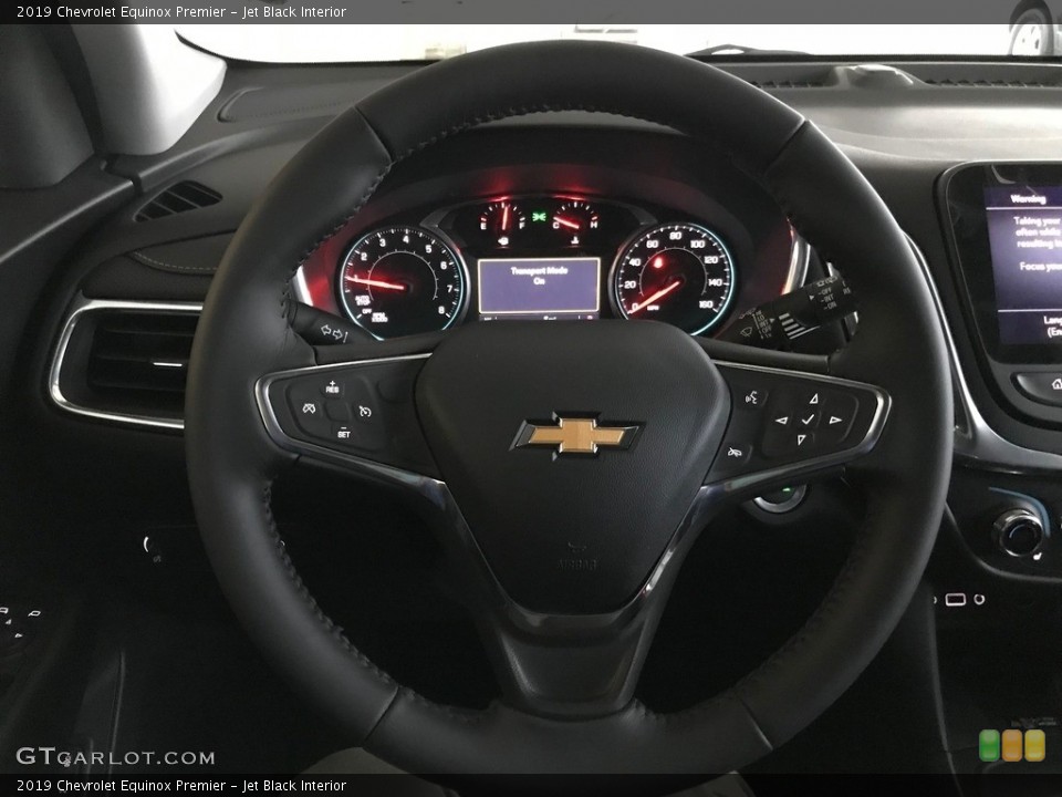 Jet Black Interior Steering Wheel for the 2019 Chevrolet Equinox Premier #130245206