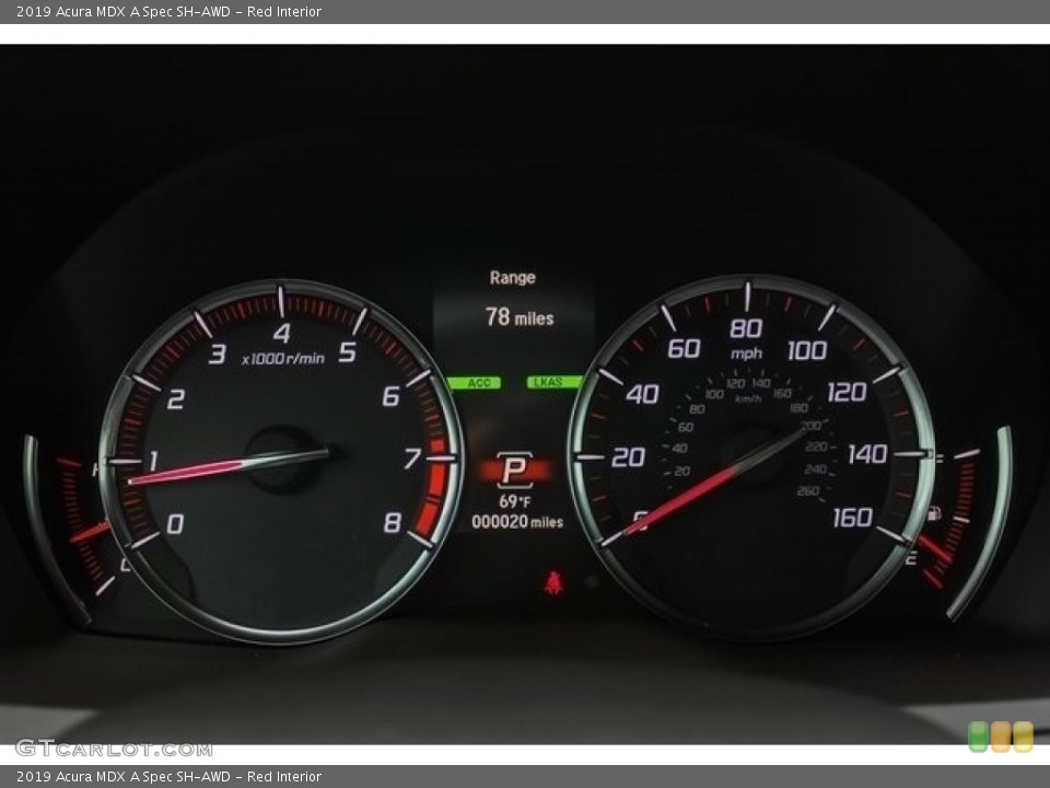 Red Interior Gauges for the 2019 Acura MDX A Spec SH-AWD #130253993