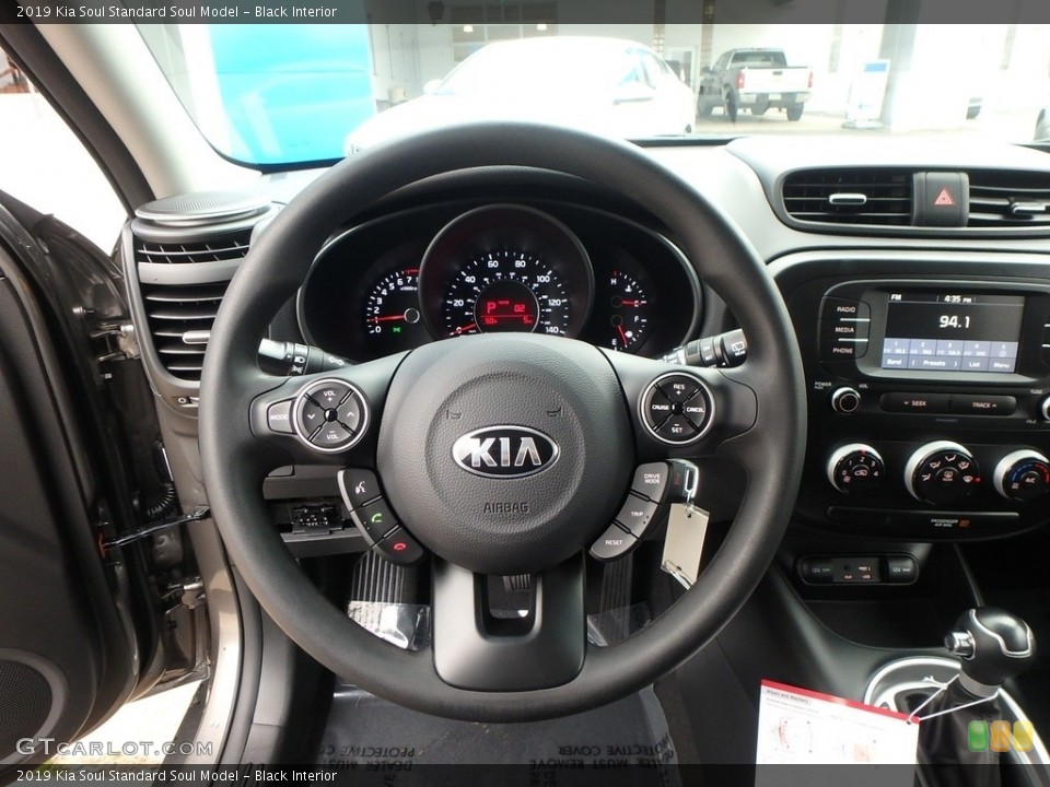 Black Interior Steering Wheel for the 2019 Kia Soul  #130254755