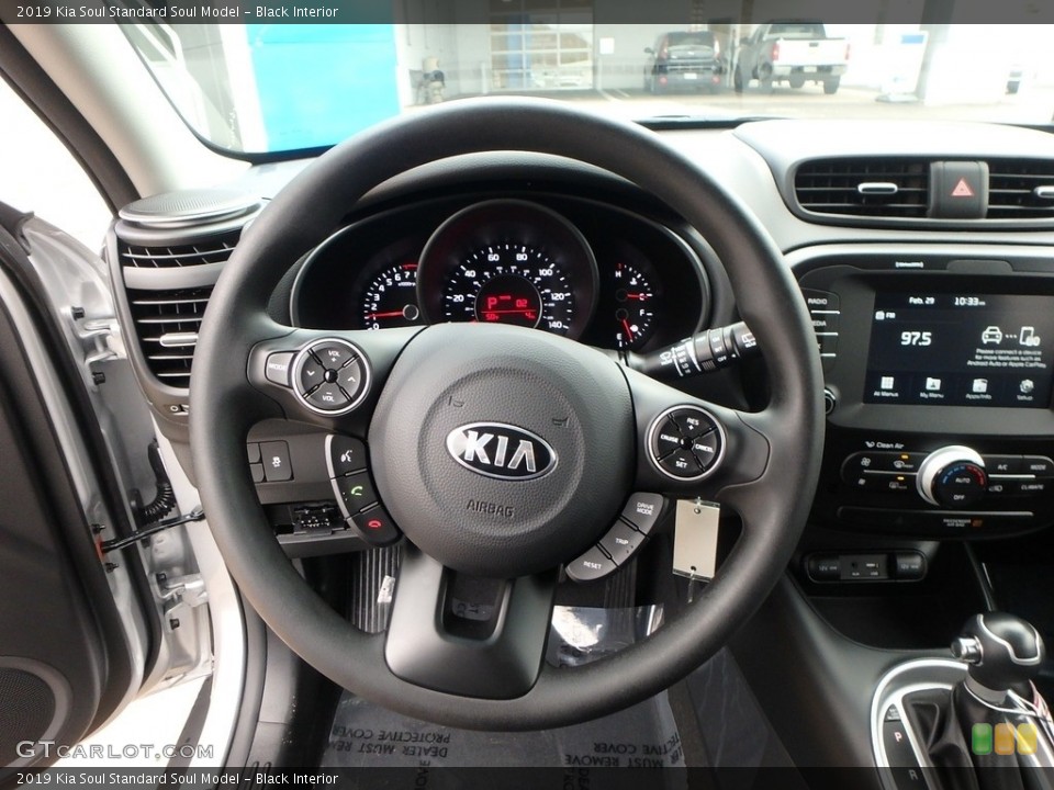 Black Interior Steering Wheel for the 2019 Kia Soul  #130255274