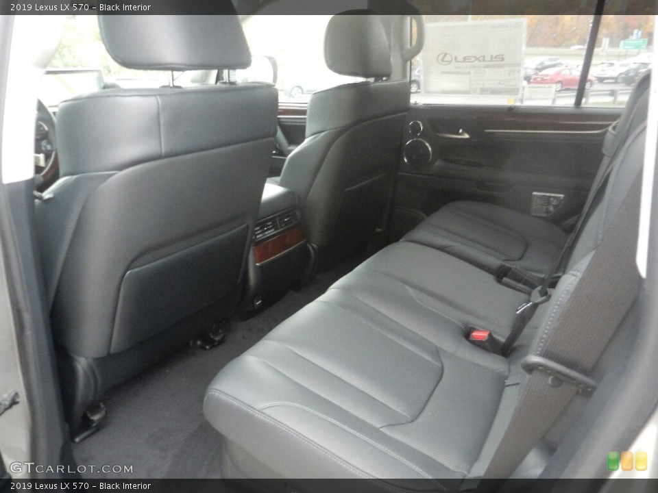 Black Interior Rear Seat for the 2019 Lexus LX 570 #130259084