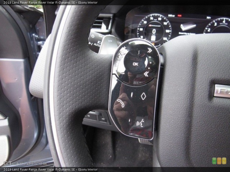 Ebony Interior Steering Wheel for the 2019 Land Rover Range Rover Velar R-Dynamic SE #130261352