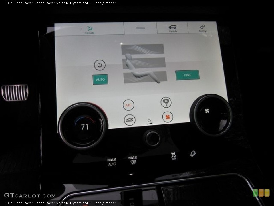 Ebony Interior Controls for the 2019 Land Rover Range Rover Velar R-Dynamic SE #130261448