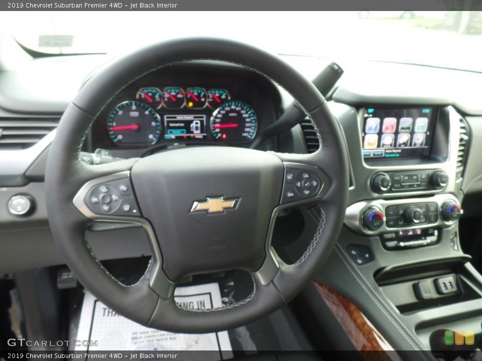 Jet Black Interior Steering Wheel for the 2019 Chevrolet Suburban Premier 4WD #130267304