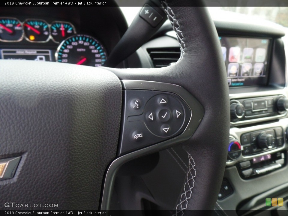 Jet Black Interior Steering Wheel for the 2019 Chevrolet Suburban Premier 4WD #130267315