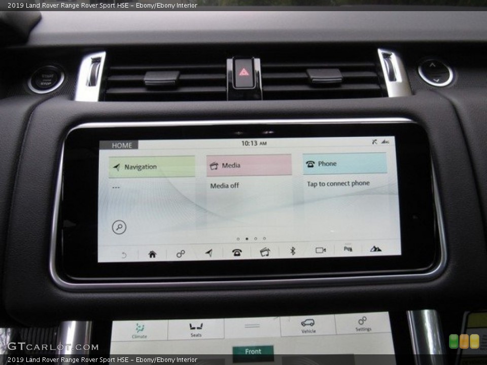 Ebony/Ebony Interior Navigation for the 2019 Land Rover Range Rover Sport HSE #130272767
