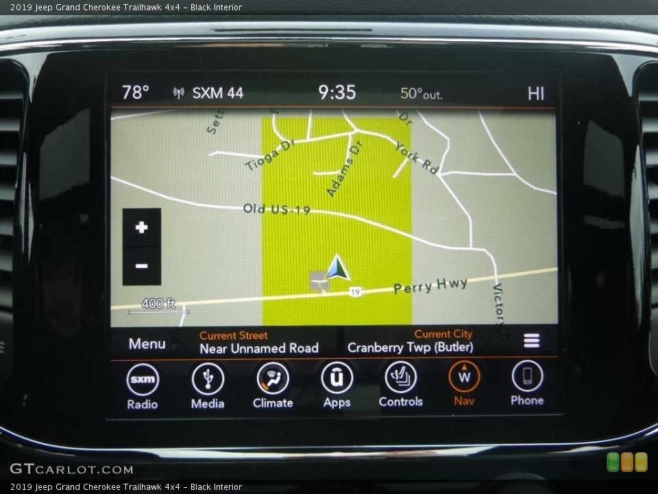 Black Interior Navigation for the 2019 Jeep Grand Cherokee Trailhawk 4x4 #130282477