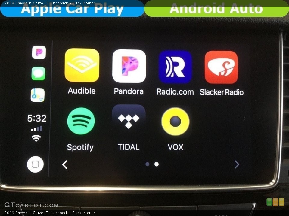 Black Interior Controls for the 2019 Chevrolet Cruze LT Hatchback #130283594