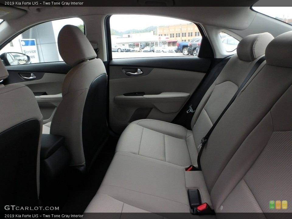 Two Tone Gray Interior Rear Seat for the 2019 Kia Forte LXS #130286081