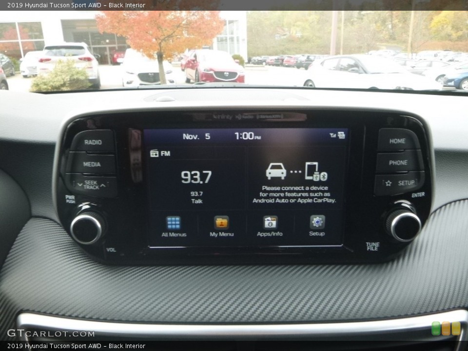 Black Interior Controls for the 2019 Hyundai Tucson Sport AWD #130290032