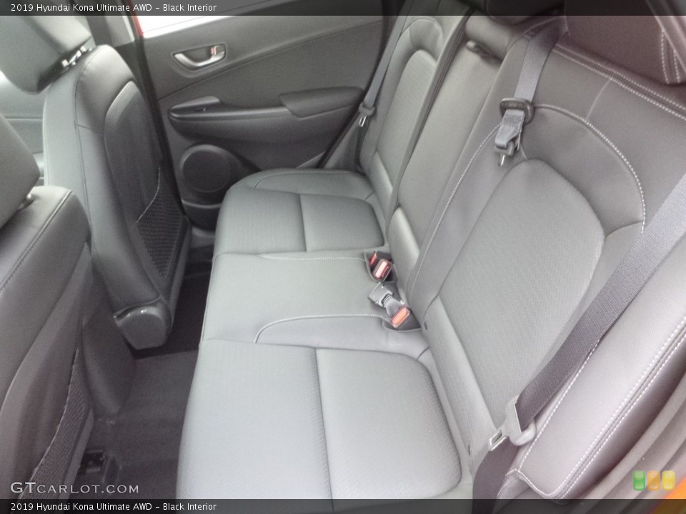 Black Interior Rear Seat for the 2019 Hyundai Kona Ultimate AWD #130291379