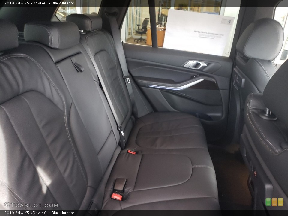 Black Interior Rear Seat for the 2019 BMW X5 xDrive40i #130293269