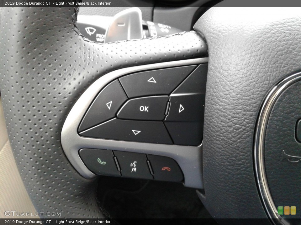 Light Frost Beige/Black Interior Steering Wheel for the 2019 Dodge Durango GT #130294400