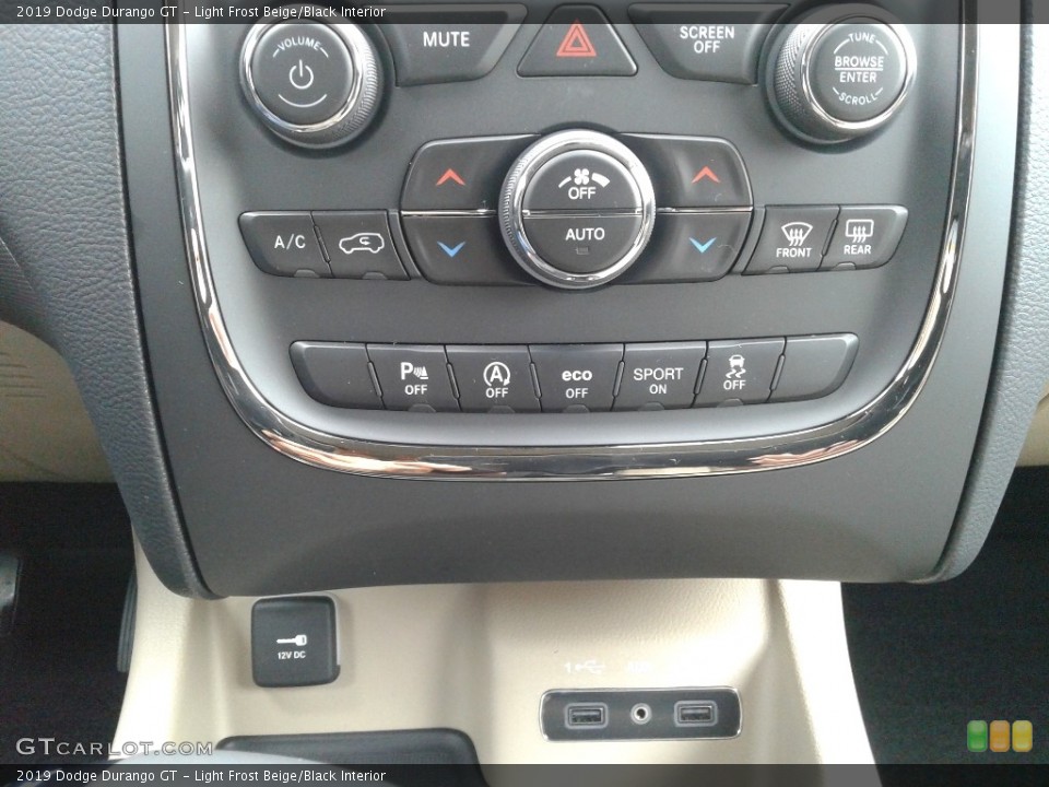 Light Frost Beige/Black Interior Controls for the 2019 Dodge Durango GT #130294643