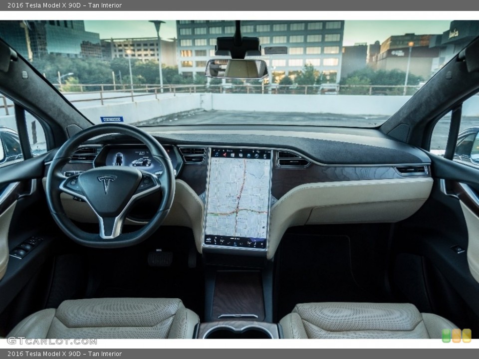 Tan Interior Dashboard for the 2016 Tesla Model X 90D #130296349