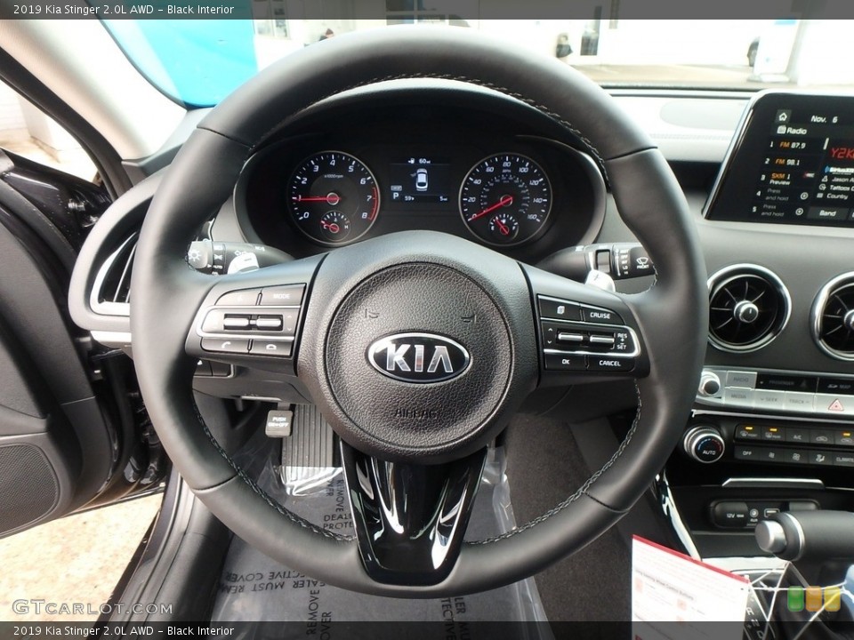 Black Interior Steering Wheel for the 2019 Kia Stinger 2.0L AWD #130303402