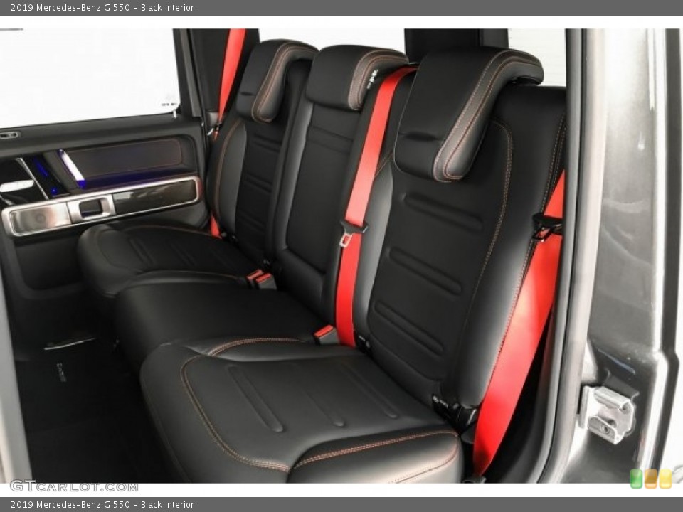 Black Interior Rear Seat for the 2019 Mercedes-Benz G 550 #130303876