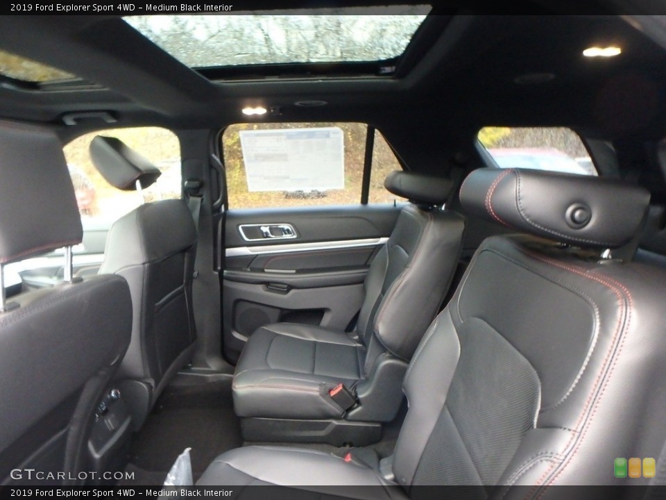 Medium Black Interior Rear Seat for the 2019 Ford Explorer Sport 4WD #130306141