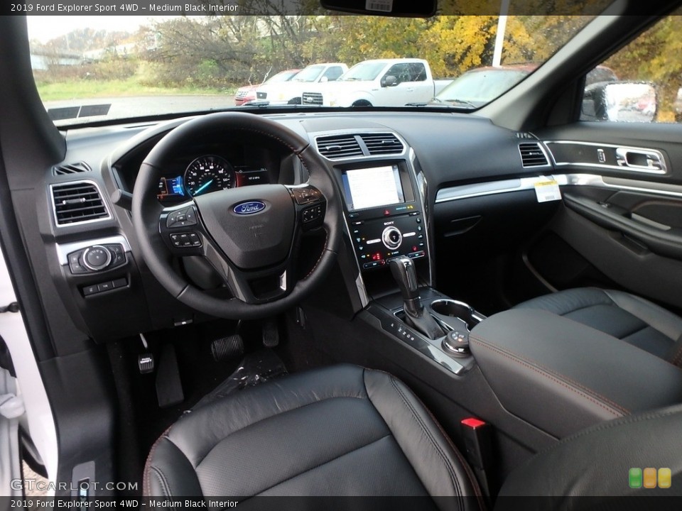 Medium Black Interior Photo for the 2019 Ford Explorer Sport 4WD #130306174