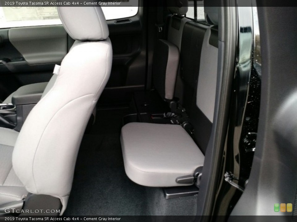 Cement Gray Interior Rear Seat for the 2019 Toyota Tacoma SR Access Cab 4x4 #130322011