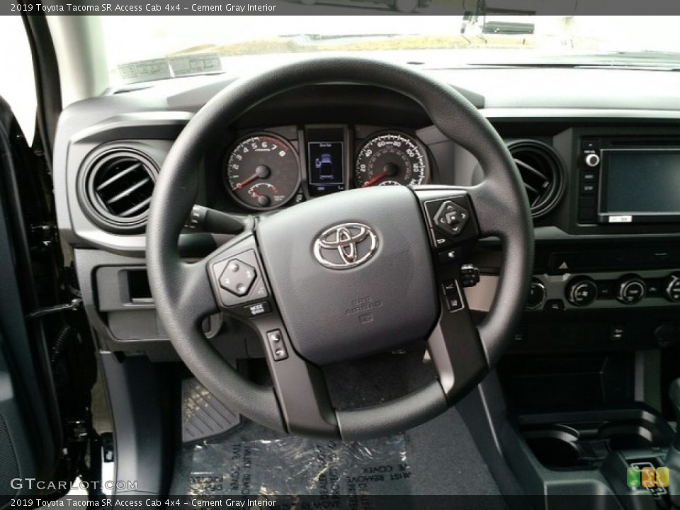 Cement Gray Interior Steering Wheel for the 2019 Toyota Tacoma SR Access Cab 4x4 #130322023
