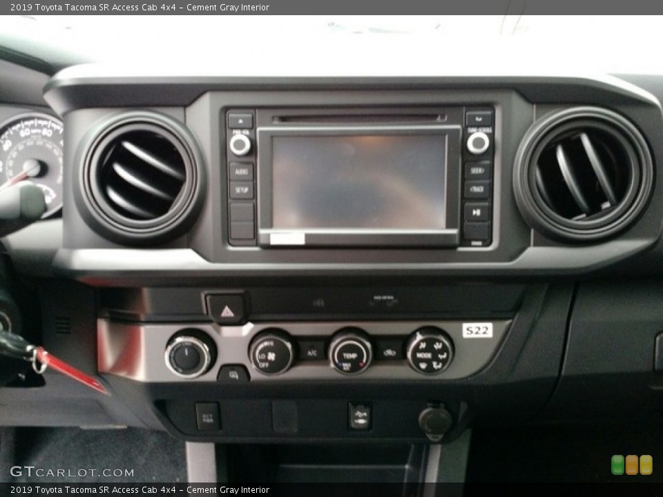 Cement Gray Interior Controls for the 2019 Toyota Tacoma SR Access Cab 4x4 #130322041