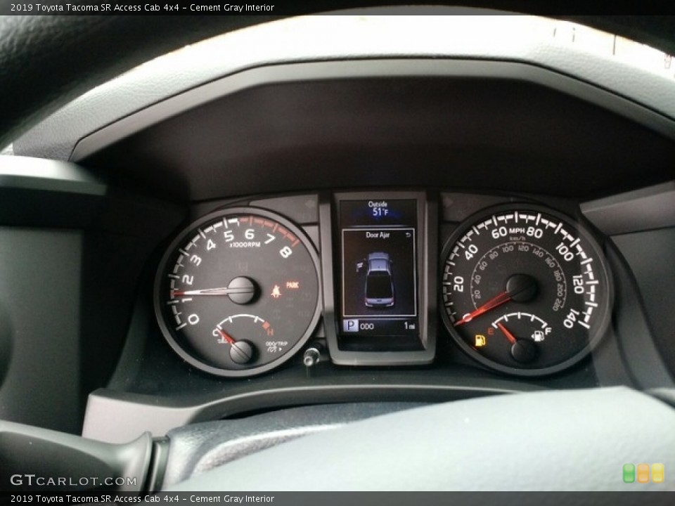 Cement Gray Interior Gauges for the 2019 Toyota Tacoma SR Access Cab 4x4 #130322074