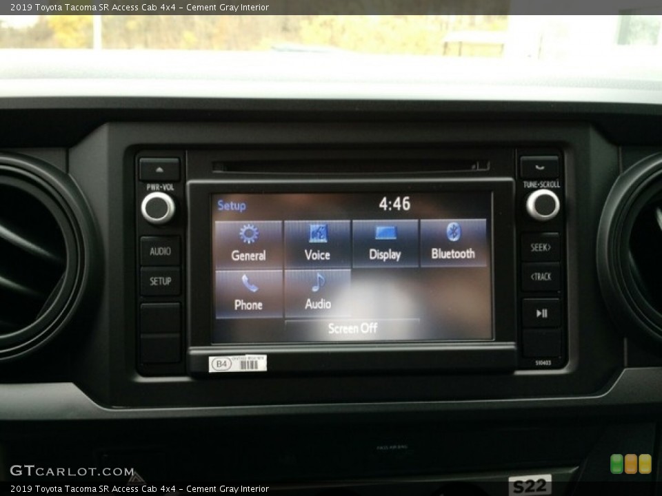 Cement Gray Interior Controls for the 2019 Toyota Tacoma SR Access Cab 4x4 #130322101
