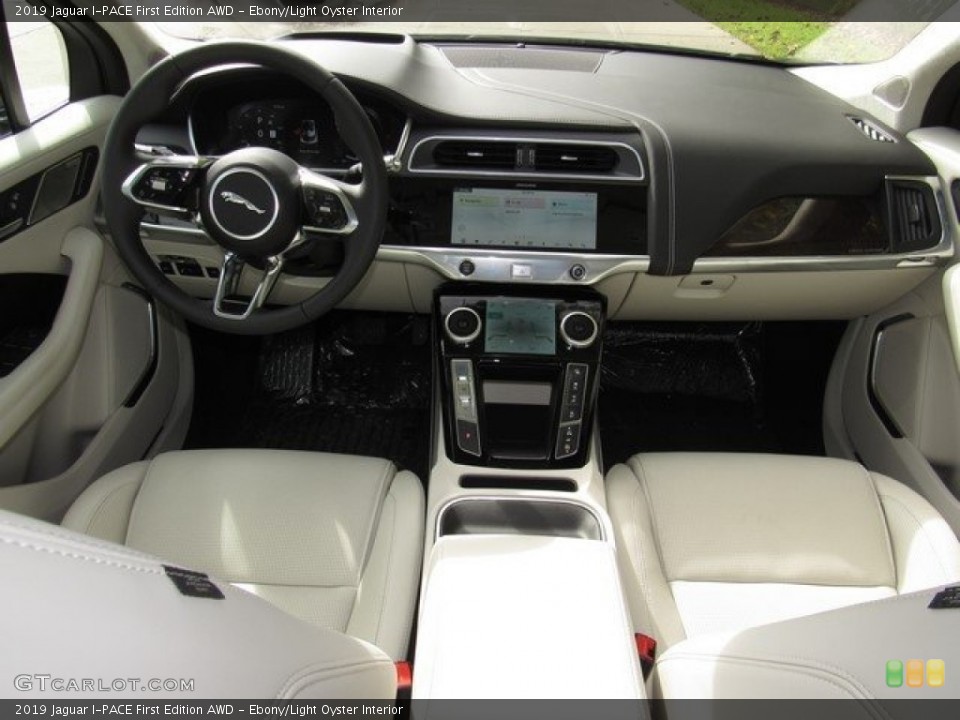 Ebony/Light Oyster Interior Dashboard for the 2019 Jaguar I-PACE First Edition AWD #130331791
