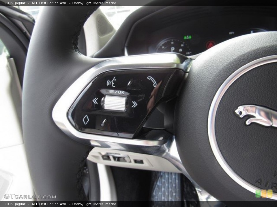 Ebony/Light Oyster Interior Steering Wheel for the 2019 Jaguar I-PACE First Edition AWD #130332190