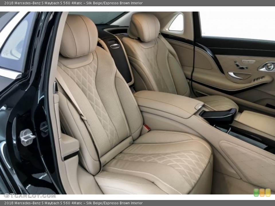 Silk Beige/Espresso Brown Interior Rear Seat for the 2018 Mercedes-Benz S Maybach S 560 4Matic #130334716