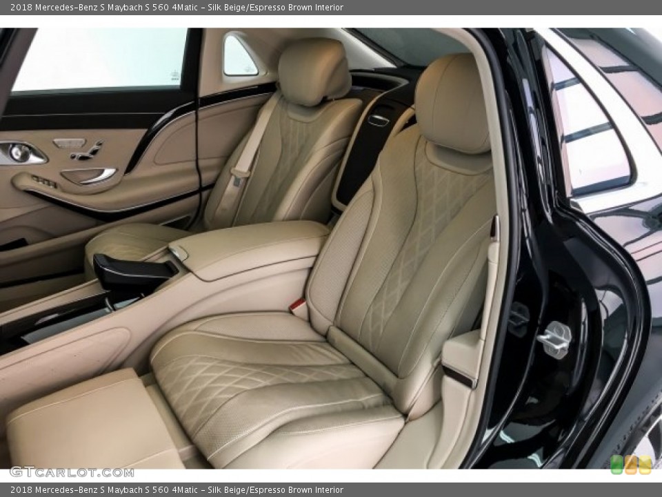 Silk Beige/Espresso Brown Interior Rear Seat for the 2018 Mercedes-Benz S Maybach S 560 4Matic #130334776