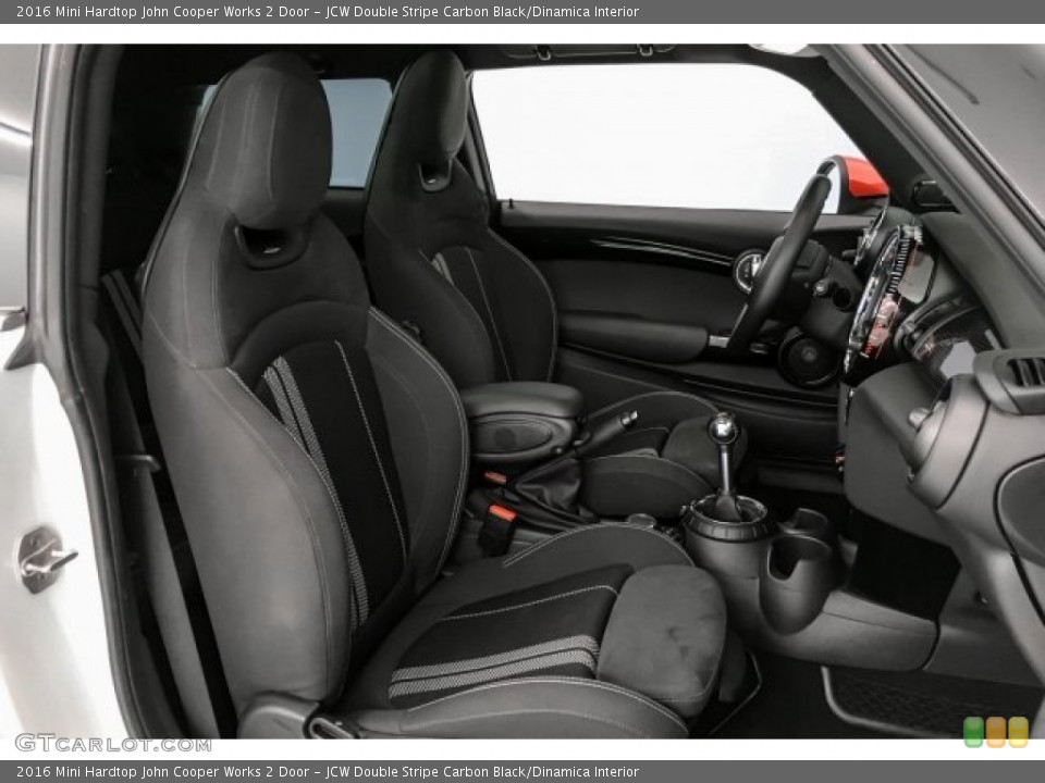 JCW Double Stripe Carbon Black/Dinamica Interior Photo for the 2016 Mini Hardtop John Cooper Works 2 Door #130337677