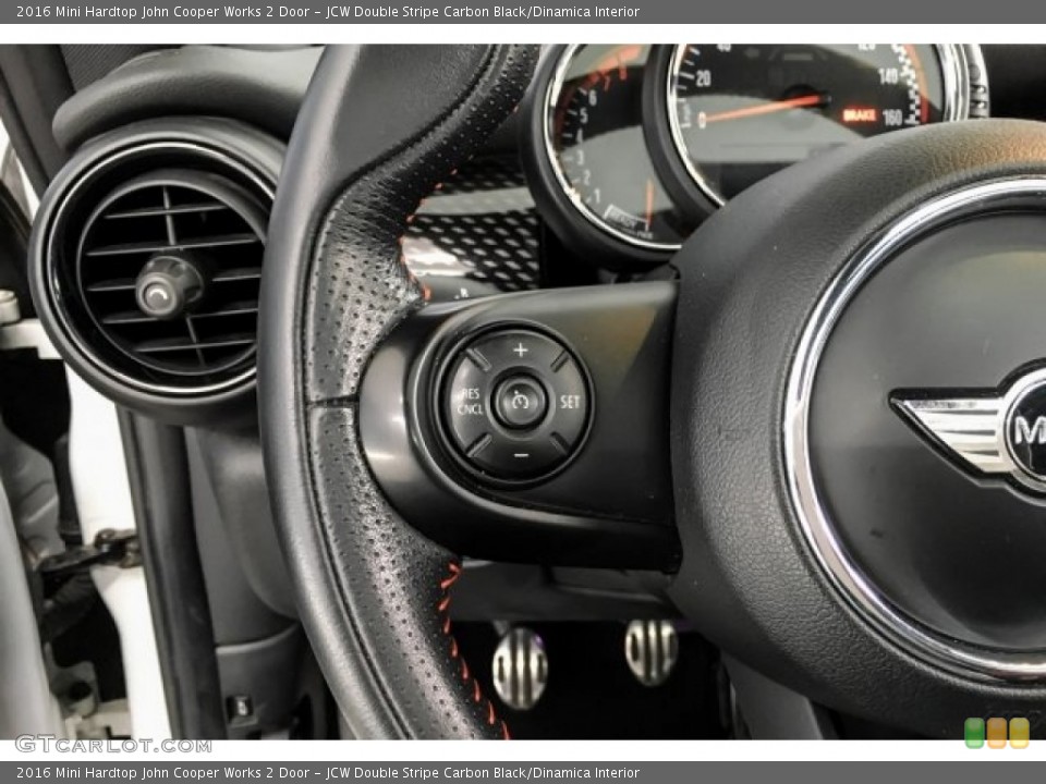 JCW Double Stripe Carbon Black/Dinamica Interior Steering Wheel for the 2016 Mini Hardtop John Cooper Works 2 Door #130337758
