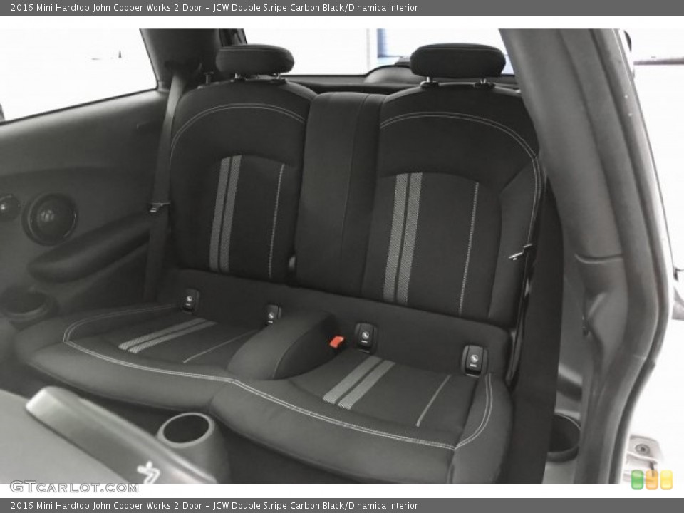 JCW Double Stripe Carbon Black/Dinamica Interior Rear Seat for the 2016 Mini Hardtop John Cooper Works 2 Door #130337893