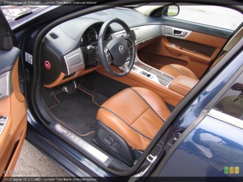 London Tan/Warm Charcoal Interior Photo for the 2013 Jaguar XF 3.0 AWD #130344455