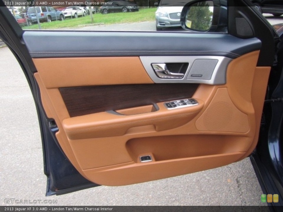 London Tan/Warm Charcoal Interior Door Panel for the 2013 Jaguar XF 3.0 AWD #130344482