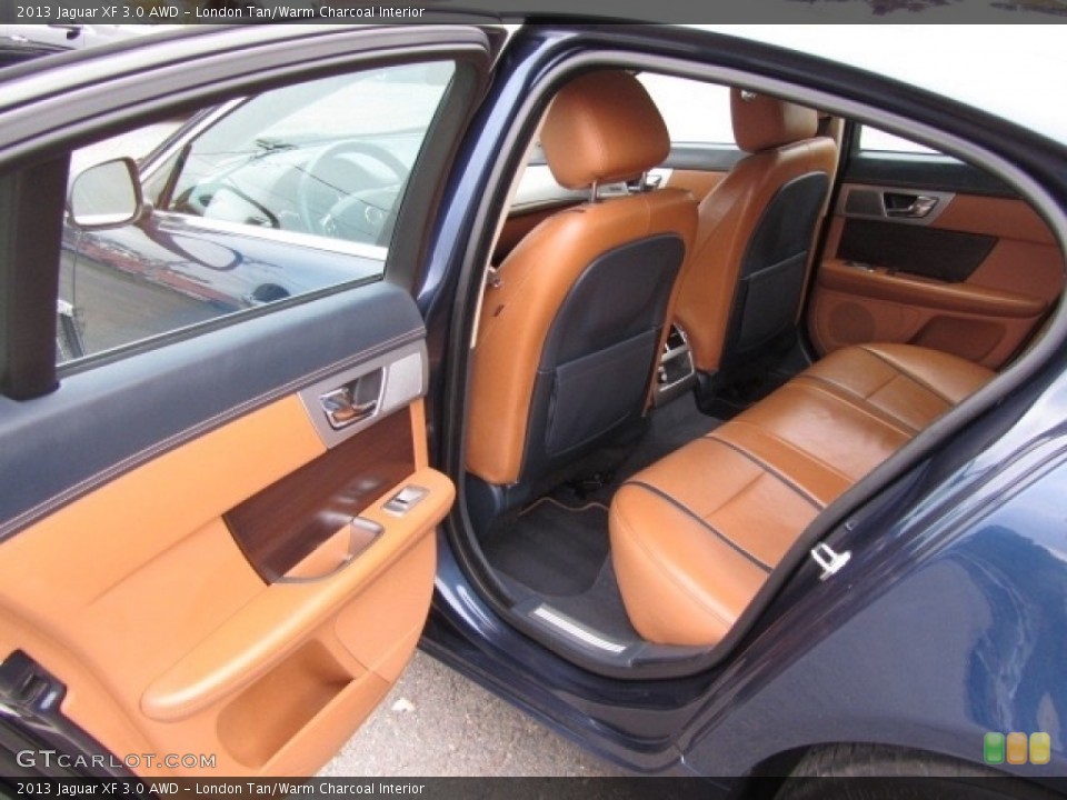 London Tan/Warm Charcoal Interior Rear Seat for the 2013 Jaguar XF 3.0 AWD #130344536