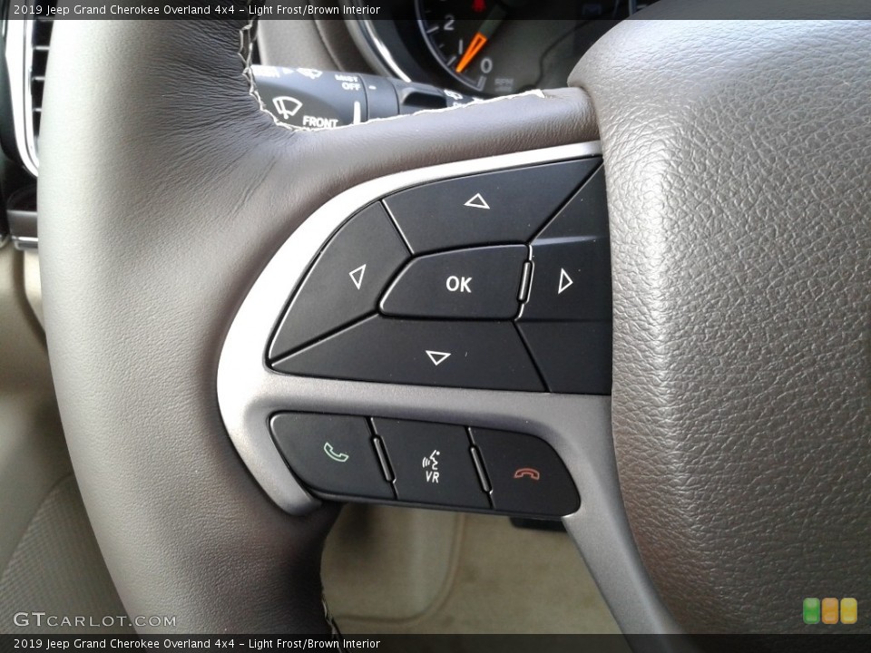 Light Frost/Brown Interior Steering Wheel for the 2019 Jeep Grand Cherokee Overland 4x4 #130344929