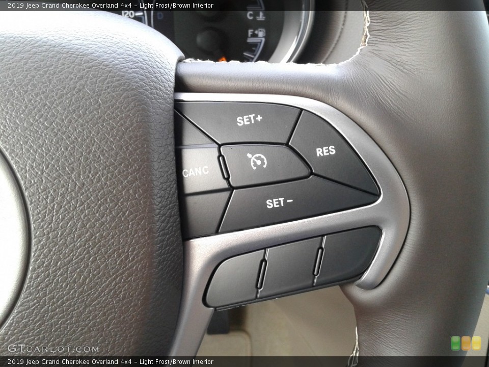Light Frost/Brown Interior Steering Wheel for the 2019 Jeep Grand Cherokee Overland 4x4 #130344959