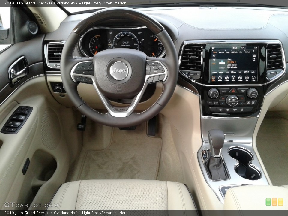 Light Frost/Brown Interior Dashboard for the 2019 Jeep Grand Cherokee Overland 4x4 #130345493