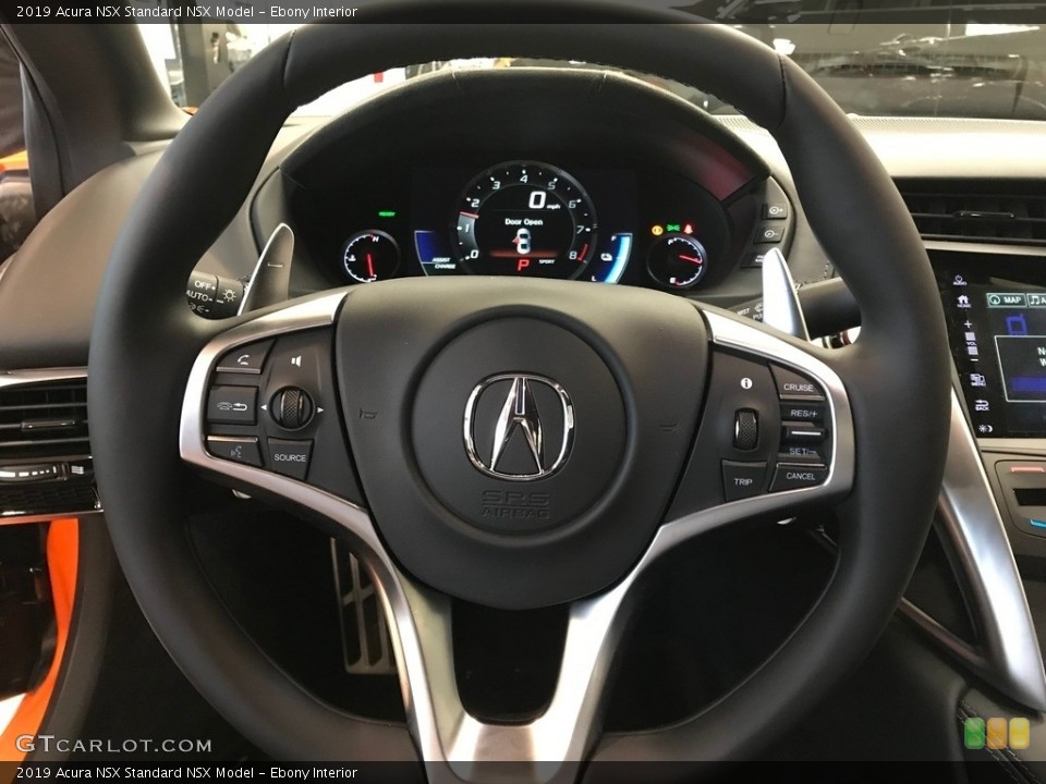 Ebony Interior Steering Wheel for the 2019 Acura NSX  #130355708