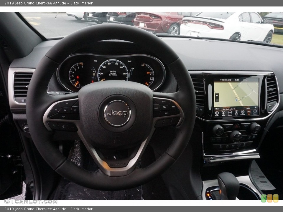 Black Interior Steering Wheel for the 2019 Jeep Grand Cherokee Altitude #130358576