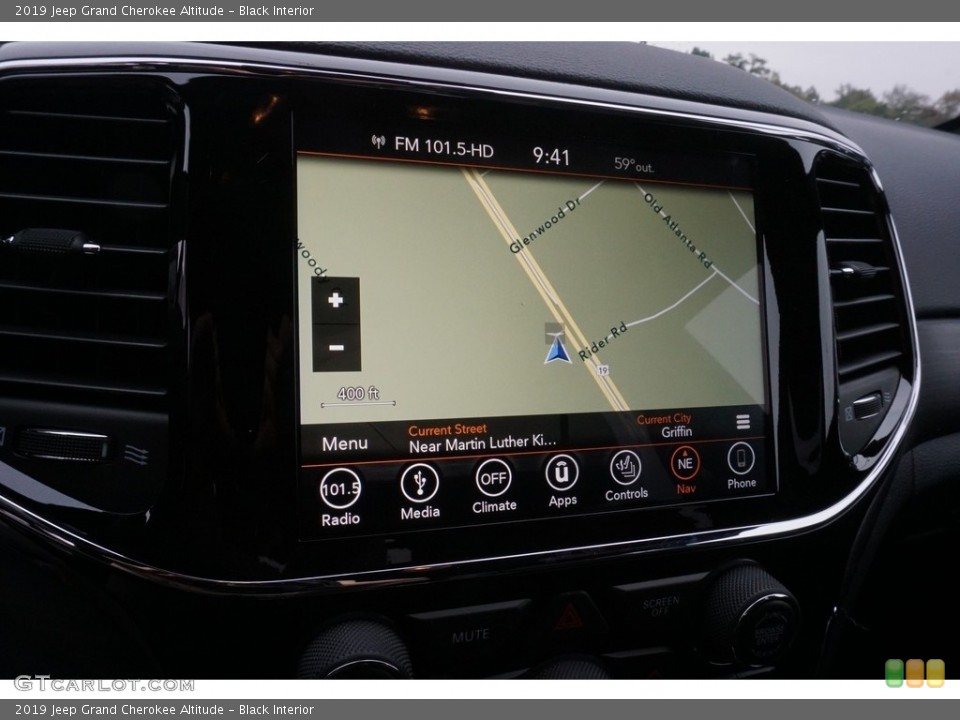 Black Interior Navigation for the 2019 Jeep Grand Cherokee Altitude #130358594