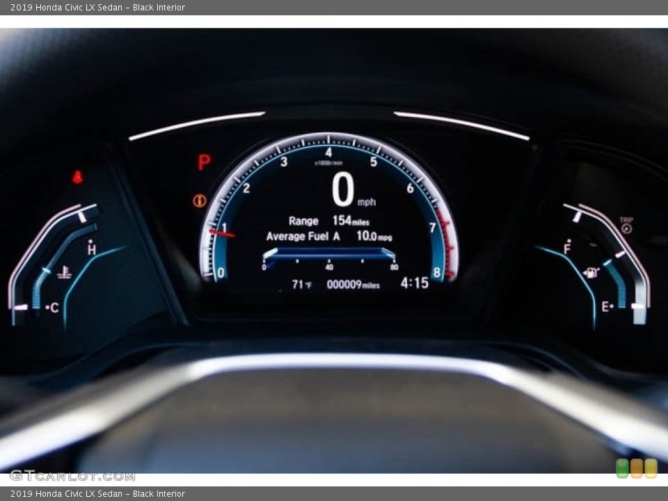 Black Interior Gauges for the 2019 Honda Civic LX Sedan #130359842