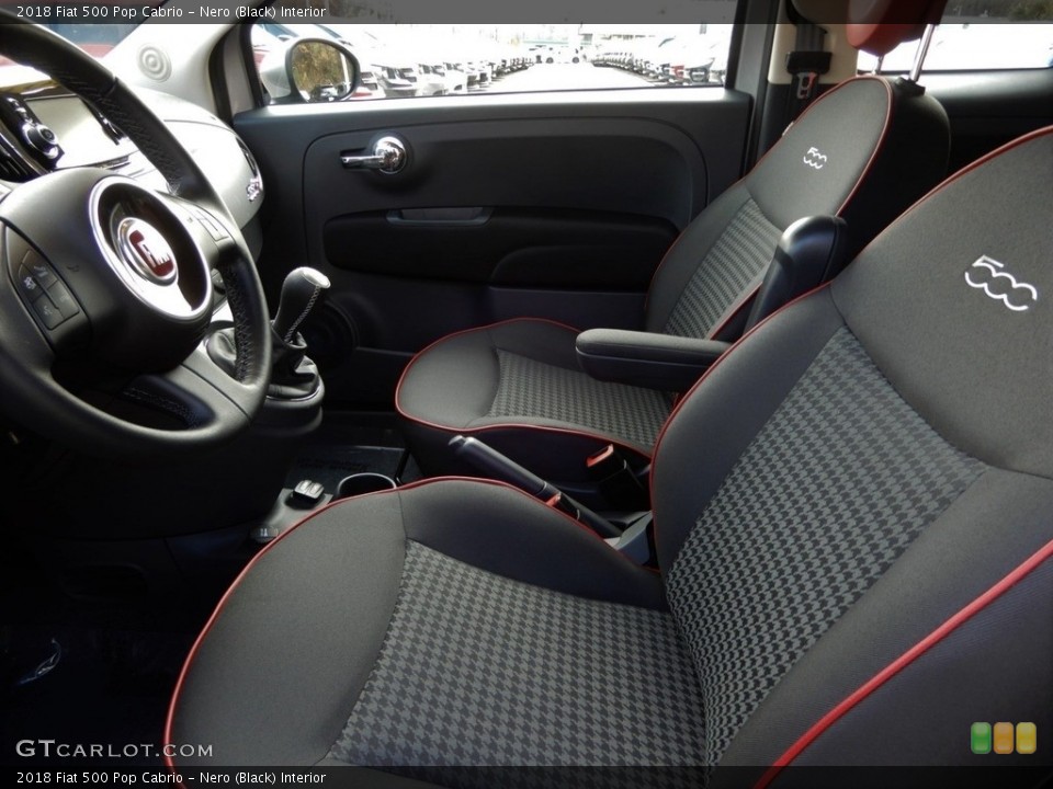 Nero (Black) Interior Front Seat for the 2018 Fiat 500 Pop Cabrio #130367762