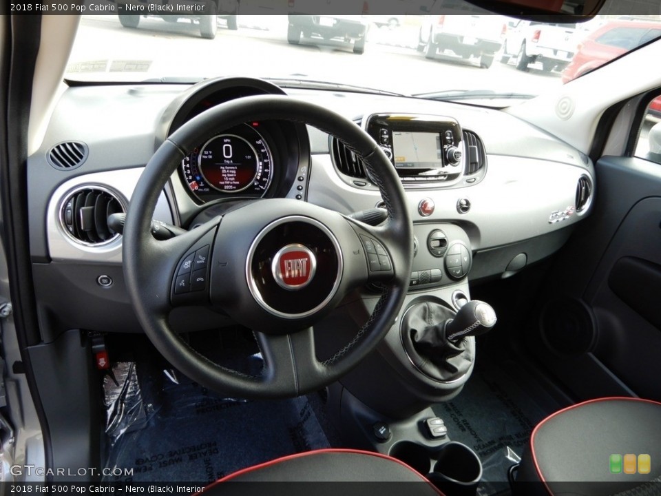 Nero (Black) Interior Dashboard for the 2018 Fiat 500 Pop Cabrio #130367774